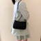 Women Solid Evening Clutch Shoulder Handbags PU Leather Totes Bags (Black)