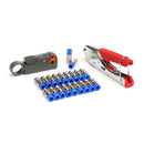 Coaxial Compression Connector Stripper Crimper Tool Kit For RG6 RG59 Coax Cable