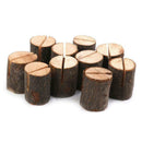 10x Wooden Place Card Holder Stand Number Name Table Menu Photo Clip Card Holder
