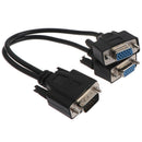 15Pin VGA Male to 2 VGA SVGA Female Adapter Splitter Video Monitor CabEF  Ew