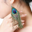 Woman Fashion Ear Jewelry Accessories Dangle Earrings Peacock Pendant Gift