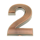 2x Copper Plastic Door Number Plaque Sign for Home Hotel Office Building 2,5