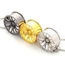 1pc Cute Car Metal Wheel Keychain Keyfob Engine Fob Key Chain Ring Keyring