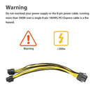 (5-pack) PCI-E 8-pin to 2x 6+2-pin Power Splitter Cable PCIE PCI Express 5X K9I9