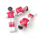 11 Pieces Plastic Soccer Foosball Man Table Guys Soccer Player Part 4.3" Red