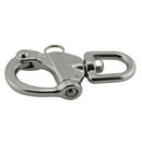 87mm Stainless Steel 316-Ring Rotary Spring Shackle Quick Release Buckle New