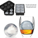 2pcs 6 Grids DIY Silicone Ice Cube Maker Ball Square Whiskey Ice Cube Molds A