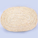 2 Pieces Of Corn Stalk Woven Placemat On The Table, Oval Table Mat, Natural