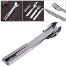 4 in 1 Portable Spoon Fork Knief Opener Camping Outdoor Picnic Tableware