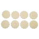 Flower Printed Mooncake Mold Hand Pressed Cake Decor Mid-autumn Baking Tool