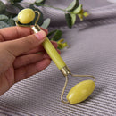 1Pc Women Ladies Facial Massager Body Head Neck Foot Nature Beauty Tool Jade 3C