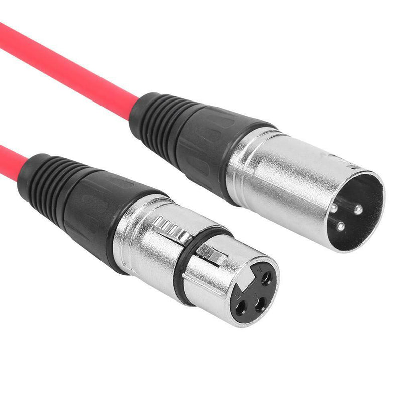 1m XLR 3Pin Cable Male to Female Shielded Microphone Wire Cord (Red) A