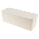 16" Cable Management Box Extension Lead Charger Hide Organiser Tidy White