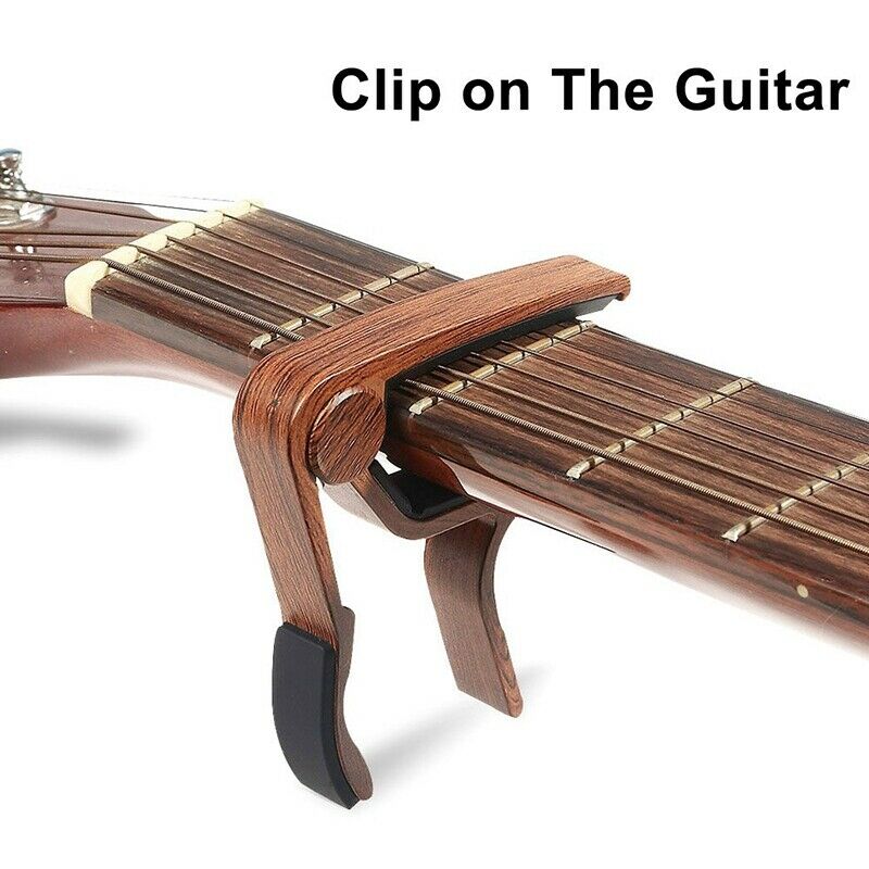 Quick Change Guitar Capo for Acoustic Guitar and Electric Guitar- (Wood Col