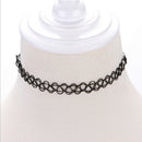 12x Mixed Color Elastic Choker Tattoo Necklace Retro Bracelet fit for 80s 90s Hf