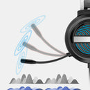 X9 Wired USB Gaming Headset 7.1 with Mic 7 LED Light for  PC Laptop White