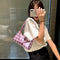 Fashion Plaid PU Women Handbag Totes Chain Underarm Shoulder Bags (Purple)