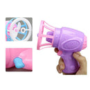 Plastic Electric Automatic Bubble Machine Fan Gun Blower Kids Playing Toys