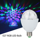 E27 RGB LED Bulb 3W Rotating Crystal Magic Ball Stage Party DJ Disco Light