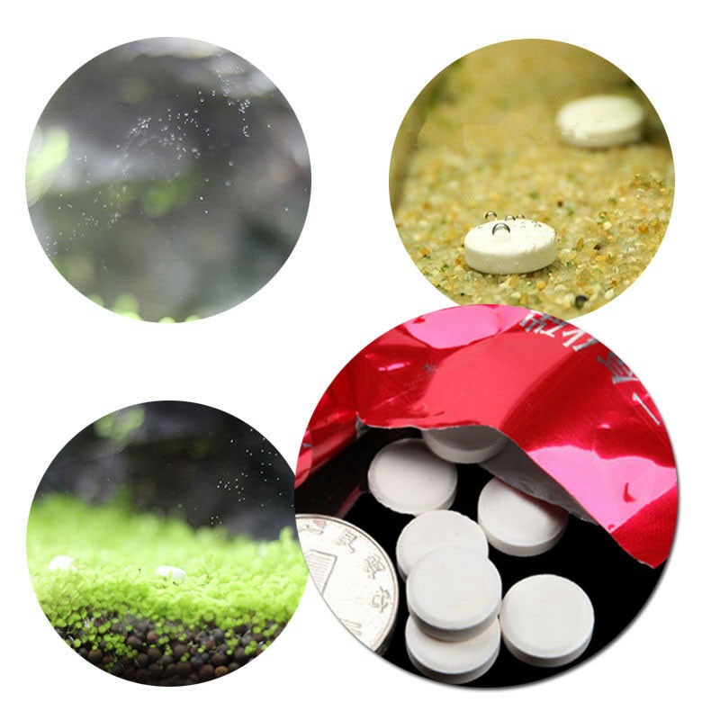 80pcs CO2 Tablets Carbon Dioxide Water Plants Aquarium Fish Tank Diffuser
