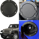 Black Fuel Filler Door Cover Gas Tank Cap 2/4 Door For 07-18 Jeep Wrangler %o