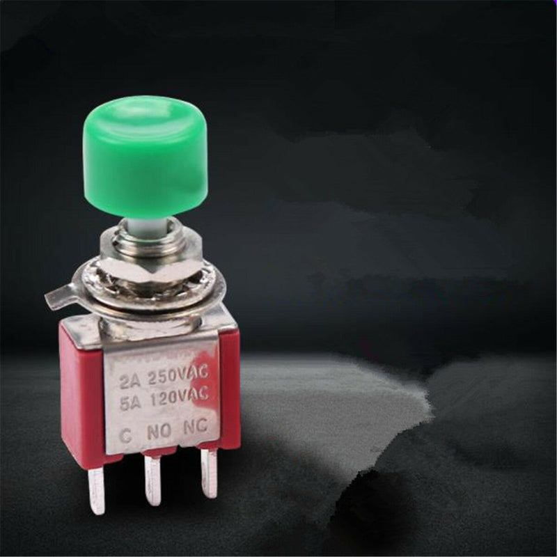 Momentary Red Knob Push Button On/Off Switch SPDT NO-COM-NC 5A 120V 2A 250V 3pin