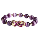 2x Feng Shui Obsidian Beads Bracelets Wealth Pixiu Bracelet Lucky Men Women