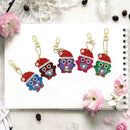 Keychain DIY Full Drills Special Shaped Diamond Painting Xmas Penguin Girl Gifts