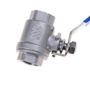 1/2" Female SS 304 Stainless Steel Full Port Ball Valve Vinyl Handle WOG1000 Ew