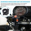 CS-588A1 Motorcycle USB Charger Cigarette Lighter Socket w/Switch Voltmeter