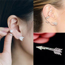 1x Creative Bow Arrow Crystal Ear Stud Women's Fashion Earrings Jewelry Gift  Z