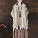 Women Plain Batwing Sleeve Casual Loose Baggy Tops T-Shirt Blouse Khaki 5XL