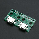 10pcs MICRO USB to DIP Adapter 5pin female connector B type pcb converter A