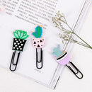 Cute Cactus Paper Clip Cartoon Pineapple Bookmark Creative Stationery Clips Q6M1