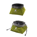 2-pc Travel Pet Bowls Collapsible Dul-use Water & Food Bowls for Dogs & Cats