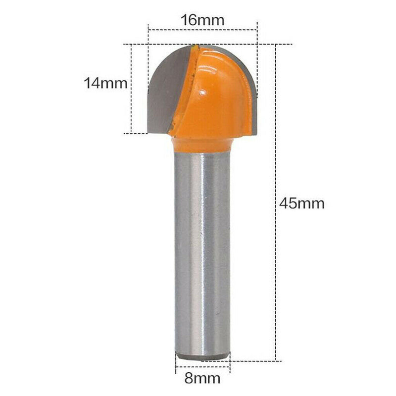 2x Woodworking Biscuit Cutter/Cove Core Box/Flush Trim Router Bit, 8mm Shank