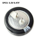5pcs 5.5V 0.47F C Type KAMCAP Double Layer Farad Super Capacitors 10X10mm FLN