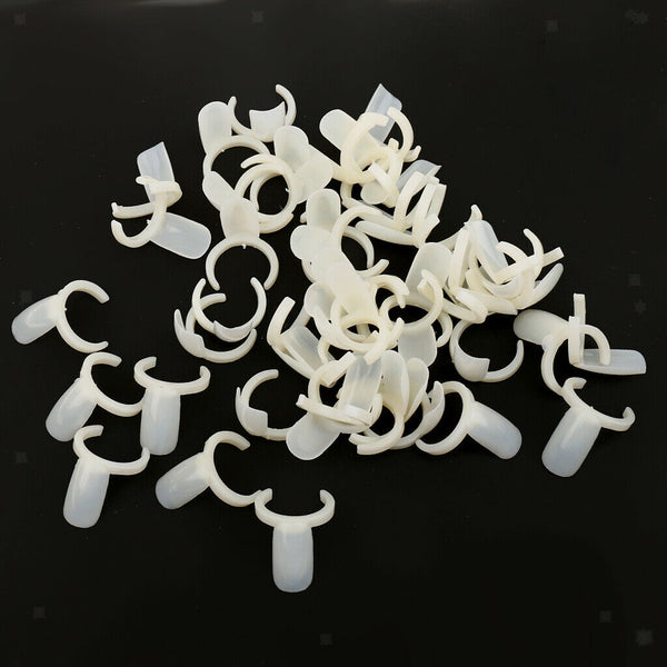 Pack Of 50 Nail Art Polish Pops Color Practice Display Stand Rings Tips Tool