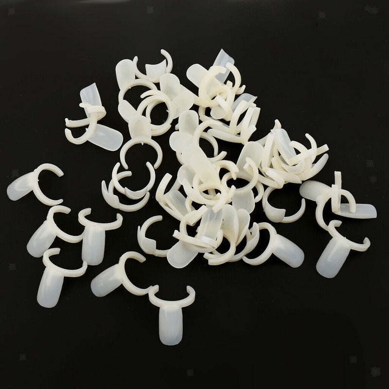 Pack Of 50 Nail Art Polish Pops Color Practice Display Stand Rings Tips Tool