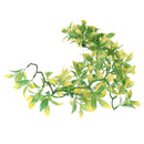 3 Pcs Reptile Habitat Decoration, Yellow Green Leaves Artificial Plant by 1.64ft