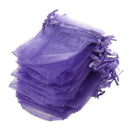100 Pack Purple Organza Gift Bags L4Z8