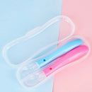 Baby portable tableware box storage plastic spoon fork travel transparent  Vh Gw