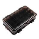 Double Side Fishing Lure Box Bait Case Organizer Fishing Tool (Dark Grey) A