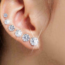 12Pairs Women Crystal Zircon Stainless Steel Earrings Gift Ear Jewelry Sets W9U5