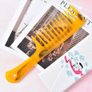 1x wide tooth handle hairdressing antistatic plastic hair comb detangling LJ