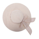 Fashion Women Sun Hats Hand Made Straw Hat Female Ribbon Bow-Knot Wide Brim