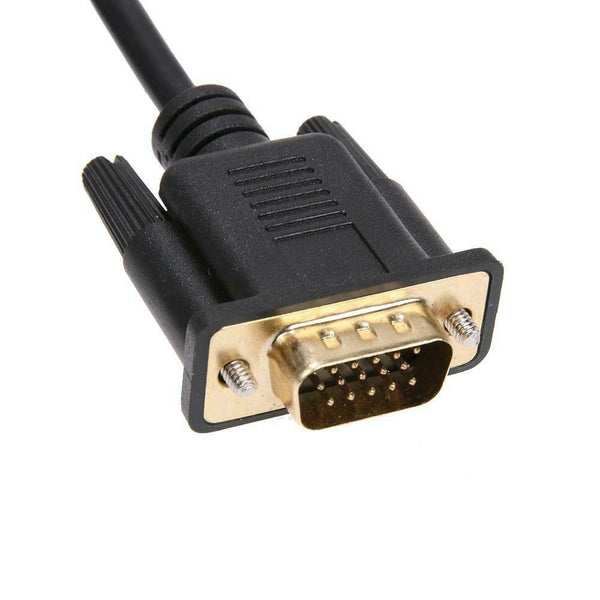 1.8m Thunderbolt Mini Display Port to VGA Adapter Cable for HDTV Projector #gib