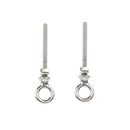 2Pcs M8 80mm Threaded Lifting Eye Bolt Ring Tie Down Stainless Steel