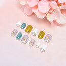 24pcs  Round False Nails Art Acrylic French Full Cover Tips Manicure Gl%!