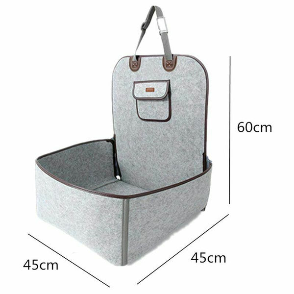 Doglemi Car Seat Cover Car in Felt Fabric for Travel Protection of Small Do